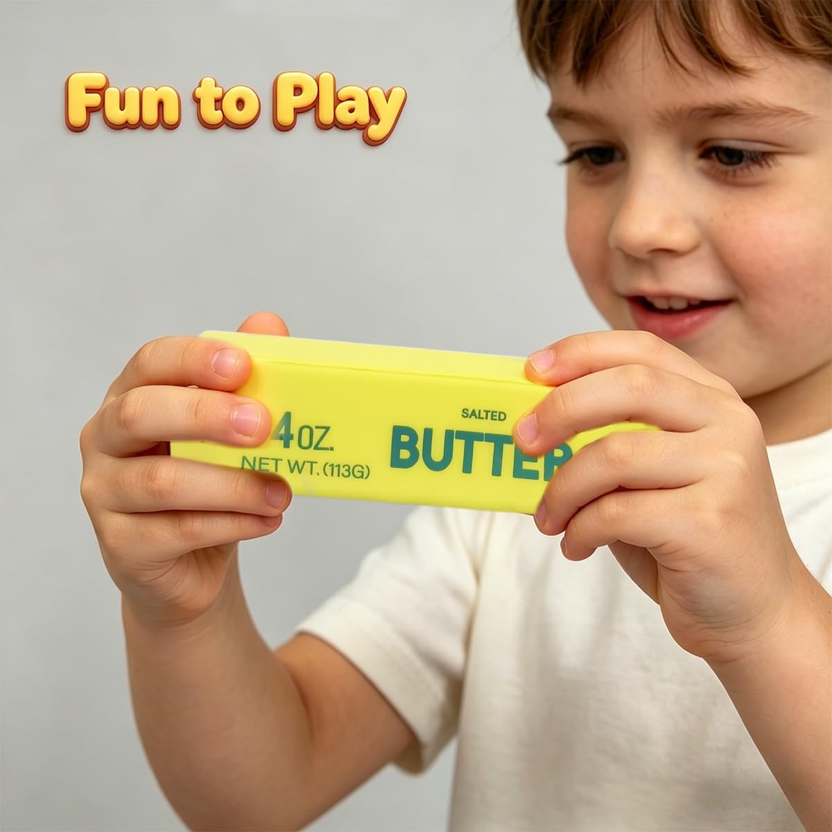 2 Pack Butter Squishy Toys Slow Rising Soft Squeeze Toy Stress Relief Fidget Toys for Kids Party Favors Birthday Gifts Adults Office Desk Toys (Yellow)