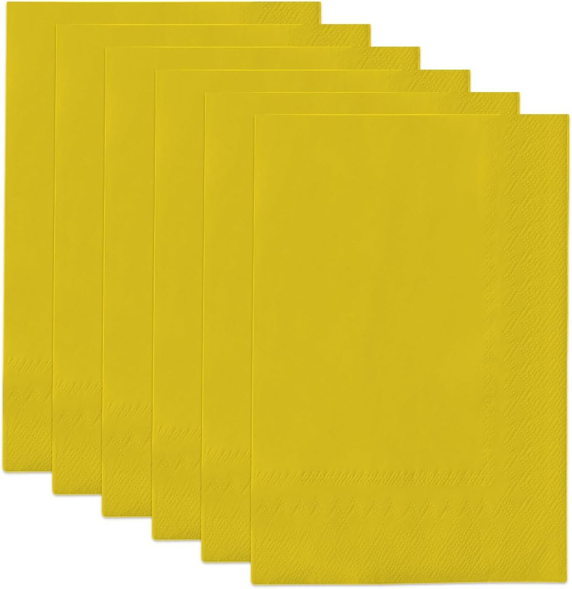 Yellow Paper Napkins 13 * 16inch Guest Paper Disposable Towels Napkin Paper Hand Towels for Wedding, Dinner, Birthday Party, Dessert Cocktail ＆ Kitchen Napkins（ 120 Count）