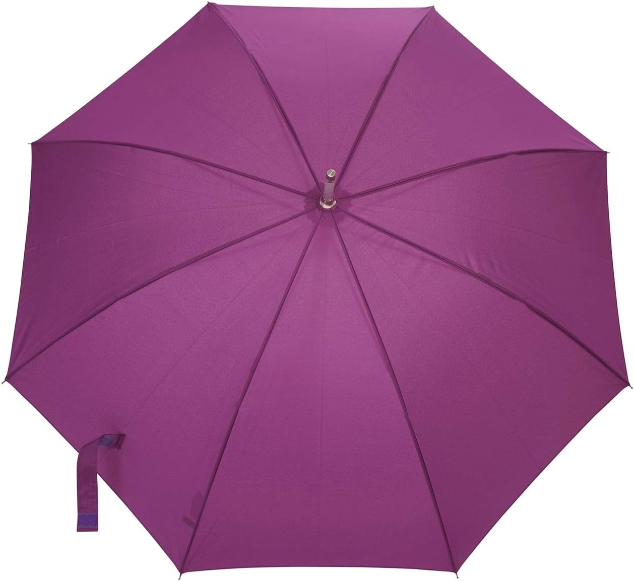 Automatic Open Aluminum Shaft Rubberized Grip Handle Umbrella (Purple)