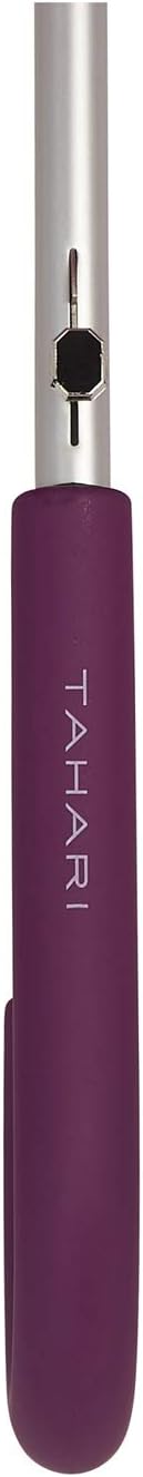 Automatic Open Aluminum Shaft Rubberized Grip Handle Umbrella (Purple)