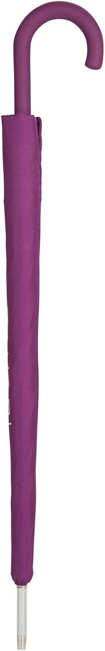 Automatic Open Aluminum Shaft Rubberized Grip Handle Umbrella (Purple)