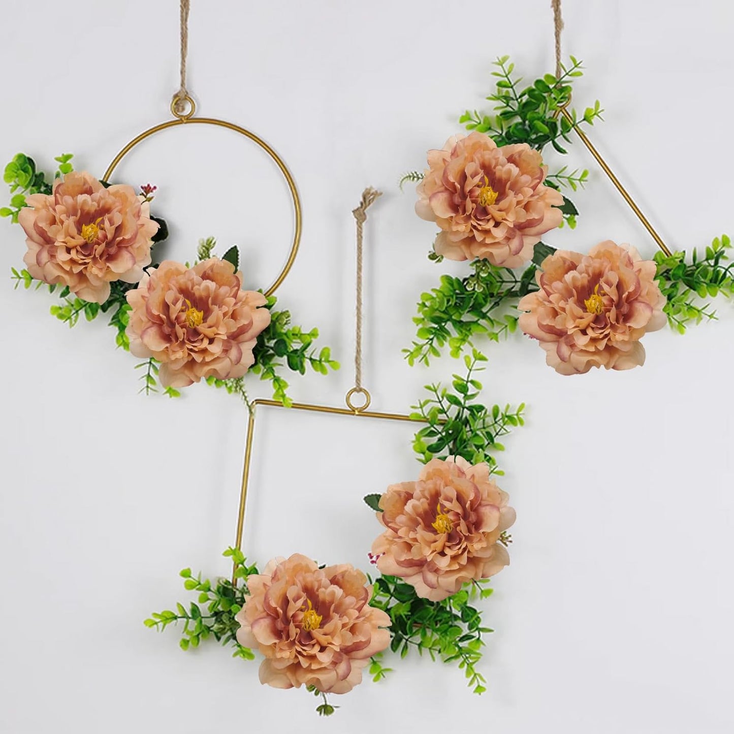 Artificial Flower Peonies, 20 Pcs Yellow Flowers Bulk Heads with Stem | 5 Inch Silk Fake Peony for DIY Crafts Garland, No Leaf, Faux Peonies Flowers for Wedding Home Party Centerpiece Signage Decor