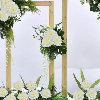 Artificial Flower Peonies, 20 Pcs Yellow Flowers Bulk Heads with Stem | 5 Inch Silk Fake Peony for DIY Crafts Garland, No Leaf, Faux Peonies Flowers for Wedding Home Party Centerpiece Signage Decor