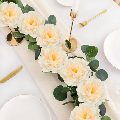 Artificial Flower Peonies, 20 Pcs Yellow Flowers Bulk Heads with Stem | 5 Inch Silk Fake Peony for DIY Crafts Garland, No Leaf, Faux Peonies Flowers for Wedding Home Party Centerpiece Signage Decor
