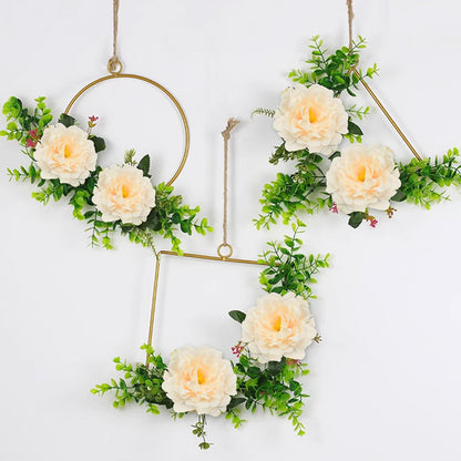 Artificial Flower Peonies, 20 Pcs Yellow Flowers Bulk Heads with Stem | 5 Inch Silk Fake Peony for DIY Crafts Garland, No Leaf, Faux Peonies Flowers for Wedding Home Party Centerpiece Signage Decor