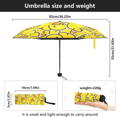 Mini Travel Sun & Rain Umbrella | Small Compact, UV Umbrella, Manual Open Close, Lightweight Portable Parasol, Windproof for Women Kids and Men