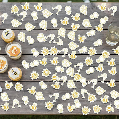She Found Her Honey Bachelorette Party Confetti 200Pcs Yellow Bee Theme Table Scatter Decorations Double-Sided Paper Bridal Shower Wedding Baby Shower Party Supplies