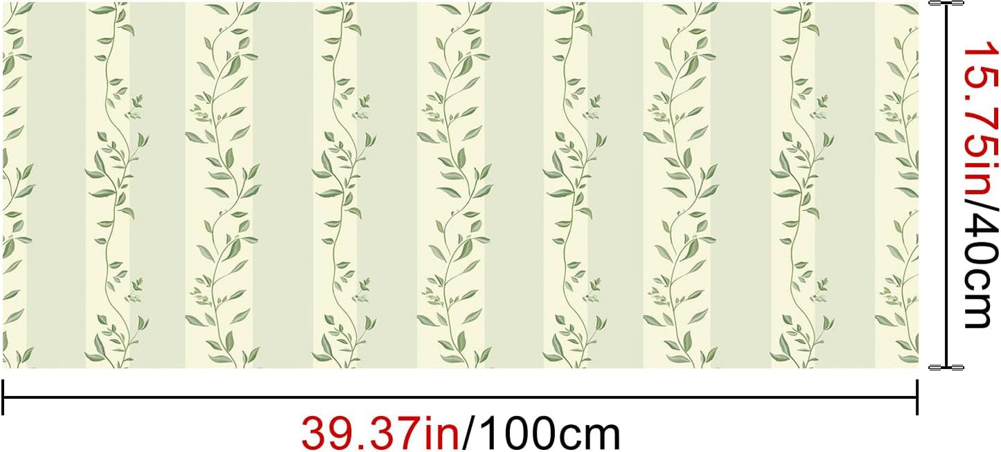 Lemon Wallpaper 15.7"x39.4" Peel and Stick Vinyl Contact Paper Self Adhesive Removable Citrus Fruit Green Leaf Bow Summer Wall Mural for Kitchen Bedroom Living Room Home Decor