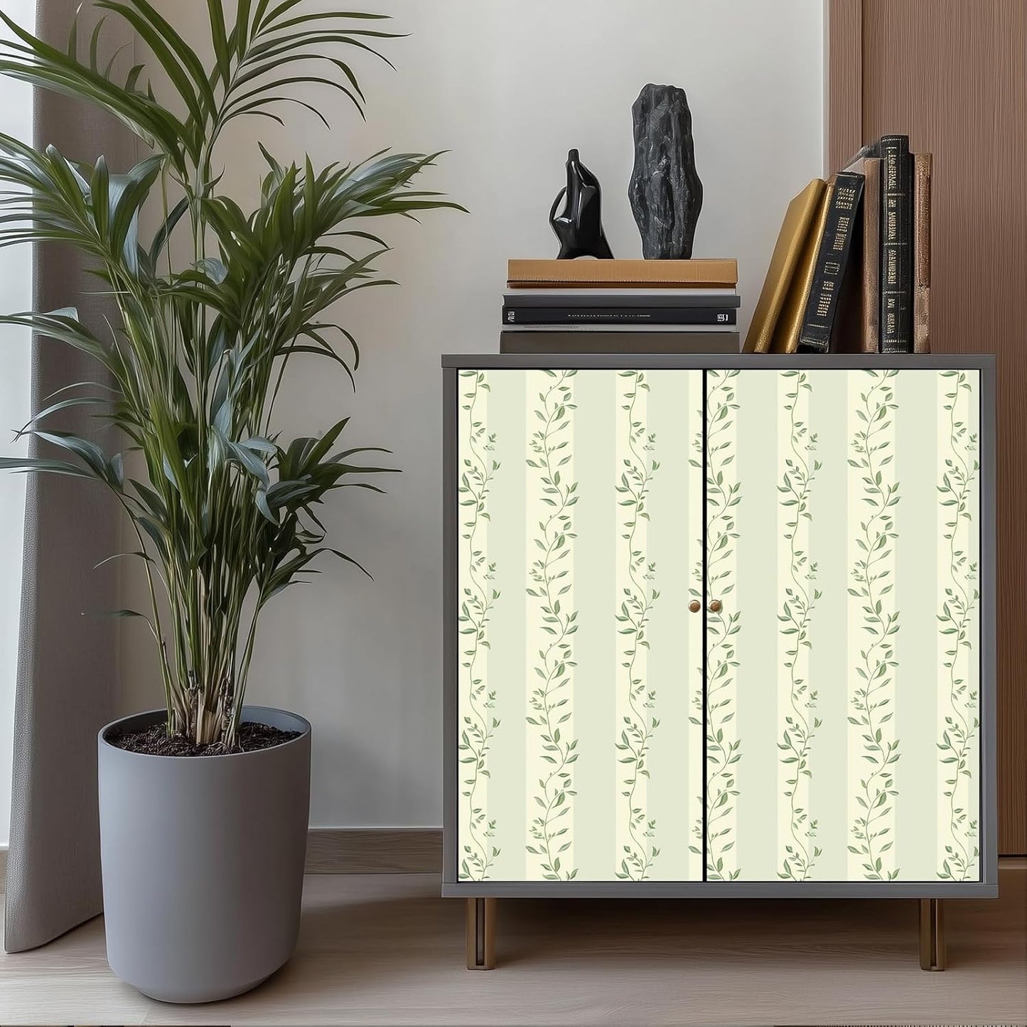 Lemon Wallpaper 15.7"x39.4" Peel and Stick Vinyl Contact Paper Self Adhesive Removable Citrus Fruit Green Leaf Bow Summer Wall Mural for Kitchen Bedroom Living Room Home Decor