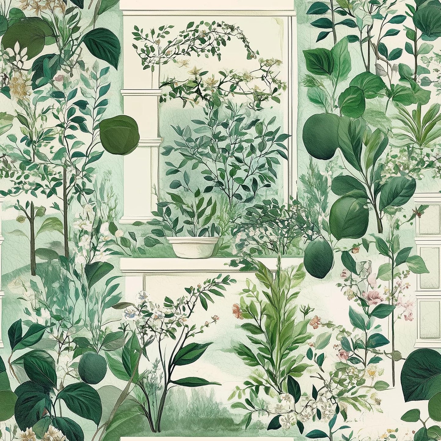 Watercolor Lemon Floral Wallpaper Peel and Stick Removable 17.7" x 118.11" Yellow Citrus Pink Flower Green Leaf Wall Paper Self Adhesive for Classroom Bedroom Laundry Room Bathroom