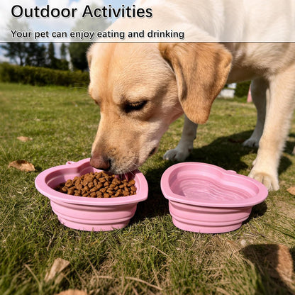 3 Pack Dog Collapsible Bowl & Sun Hat, Pet Cap with Ear Hole, Yellow, S | Adjustable Summer UV protection Fisherman Hats, Portable and Lightweight Feeding Bowls, for Outdoor Travel Walking Hiking