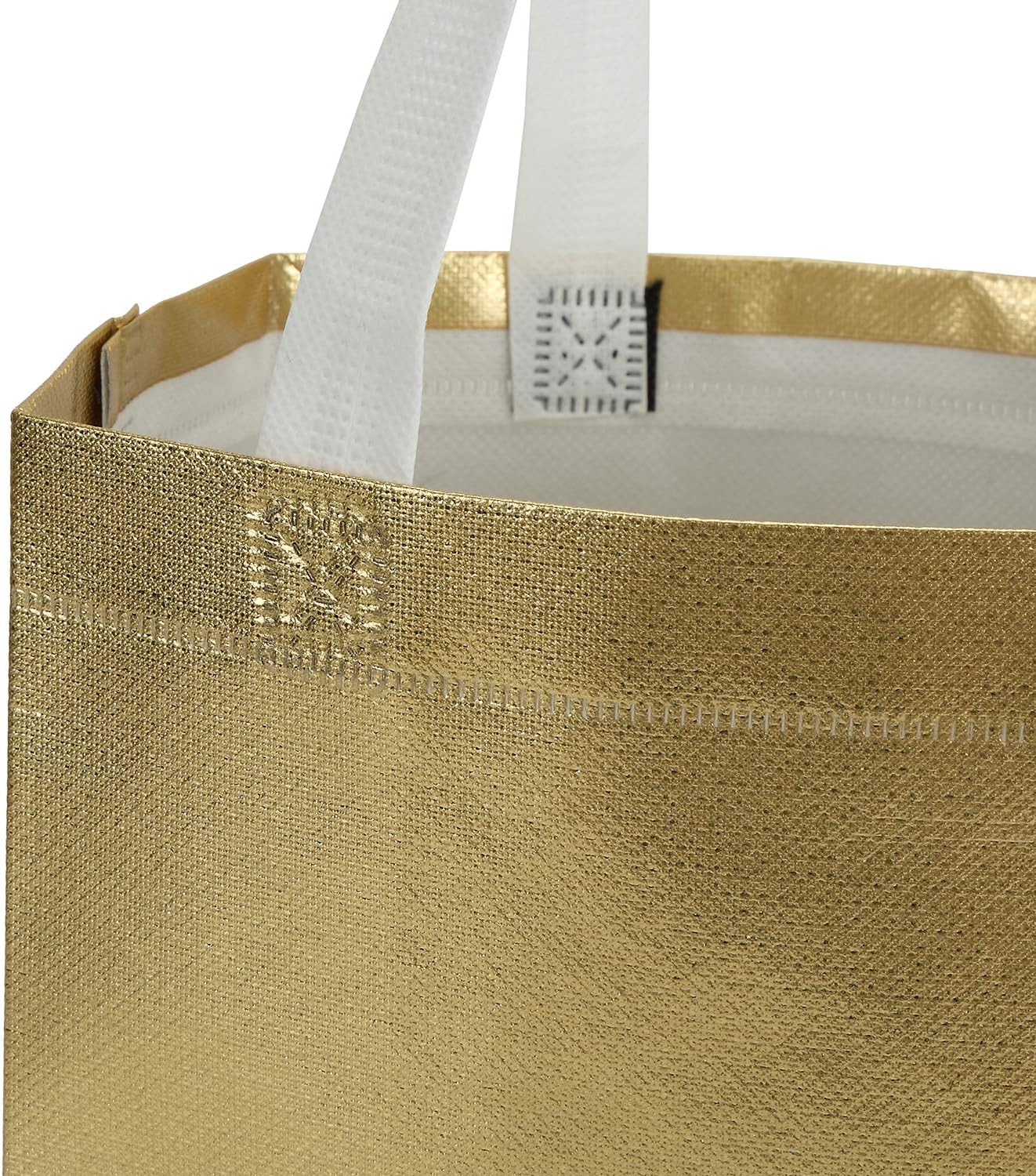 40 Pack 10 x 8 Inch Reusable Present Gift Bag, Medium Grocery Bags, Shopping Tote Bag for Weddings, Birthday, Party