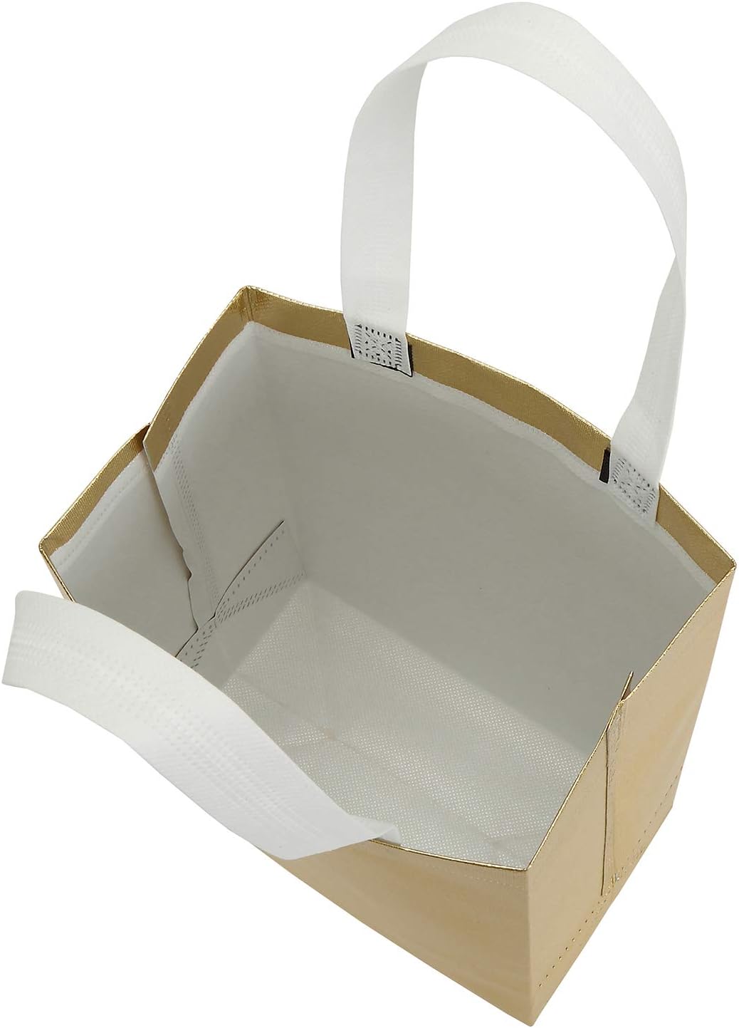 40 Pack 10 x 8 Inch Reusable Present Gift Bag, Medium Grocery Bags, Shopping Tote Bag for Weddings, Birthday, Party