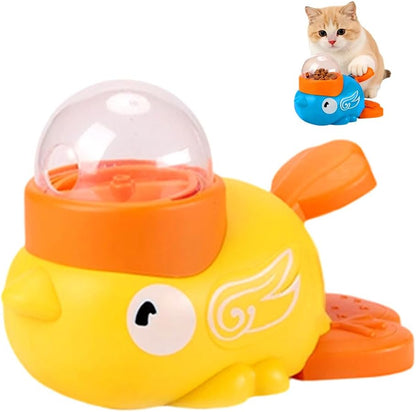 Interactive Treat Dispenser Toy for Dogs and Cats, 2026 New Food Puzzle Slow Feeder for Small Pets, IQ Training and Exercise Small Animal Bowls (Yellow)