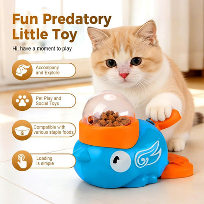 Interactive Treat Dispenser Toy for Dogs and Cats, 2026 New Food Puzzle Slow Feeder for Small Pets, IQ Training and Exercise Small Animal Bowls (Yellow)