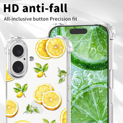 Compatible with iPhone 17 Case Lemon Style, Cute Cartoon Fruits Pattern Flexible TPU Protective Clear Case for iPhone 17
