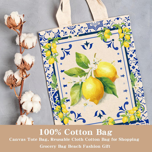 Canvas Tote Bag Gift - Funny Reusable Cloth Bags Vintage Totes Gifts for Women Shopping Grocery Lover Books Reader