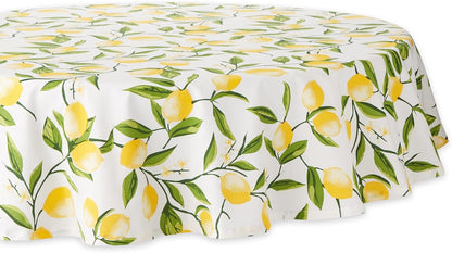Lemon Bliss Tabletop Collection, Tablecloth, 70" Round
