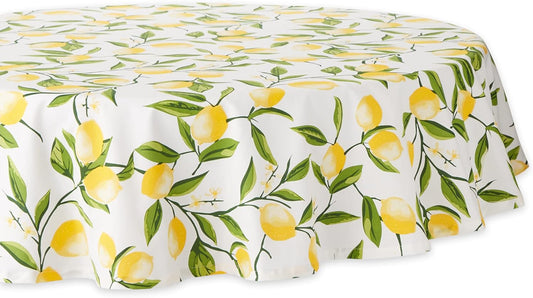 Lemon Bliss Tabletop Collection, Tablecloth, 70" Round