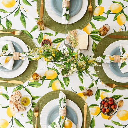 Lemon Bliss Tabletop Collection, Tablecloth, 70" Round