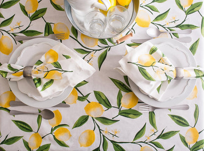 Lemon Bliss Tabletop Collection, Tablecloth, 70" Round