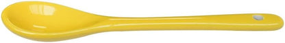 6 pcs Yellow Porcelain Egg Spoons Ceramic Spoons 4.7 inch Coffee Dessert Yogurt Tea Milky Tea