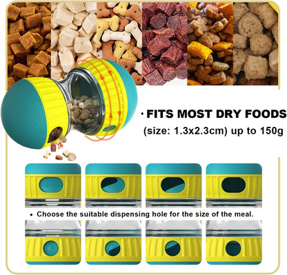 Dog Enrichment Toys, Slow Feeder Puzzle Toy for Cats & Dogs - Interactive Treat Dispenser, Mental Enrichment for Small/Medium Pets (Yellow-Green)