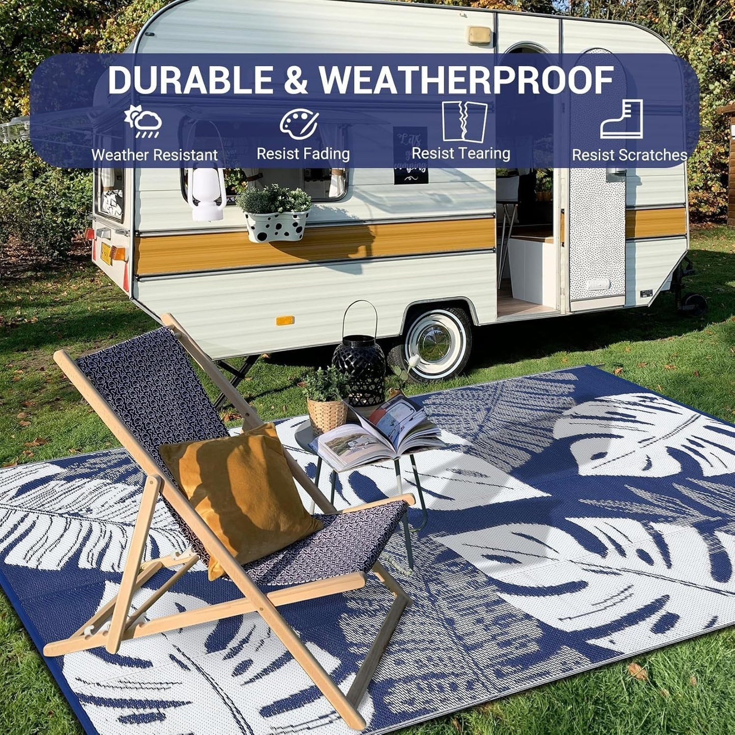 Modern Cute Fruit Slices Pattern Area Rug Fun Grapefruit Lemon Orange Print Waterproof Outdoor Rugs for Porch Patio Deck Balcony Yard Anti Slip Washable Outside Rug 4x6 Easy Clean Camping Carpet