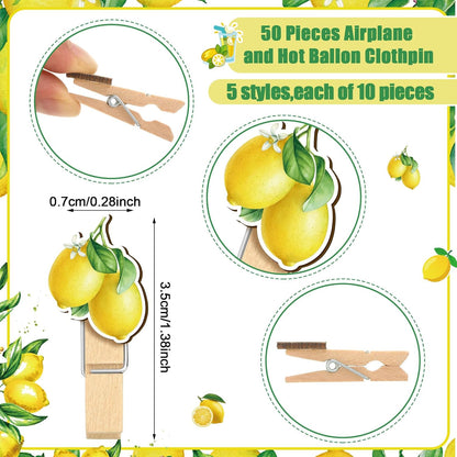 321 Pcs A Little Lemon Is On The Way Shower Game Supplies Include 250 Activity Cards 20 Pencils 1 Don't Say Sign 50 Clothespins for Bingo Game Party Decor