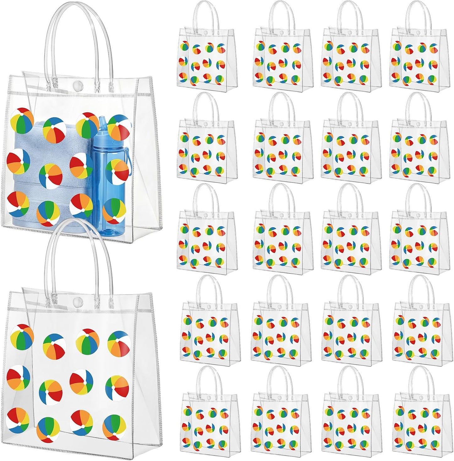 24 Pcs Capri Lemon Party Gift Bags Clear Blue Tiles Lemon Goodie Bags with Handle 8 x 8 x 3.15 Inch Return Gift Wrap Totes Italian Gifts for Women Guests Amalfi Coast Party Birthday Supplies