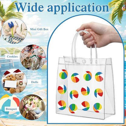 24 Pcs Capri Lemon Party Gift Bags Clear Blue Tiles Lemon Goodie Bags with Handle 8 x 8 x 3.15 Inch Return Gift Wrap Totes Italian Gifts for Women Guests Amalfi Coast Party Birthday Supplies