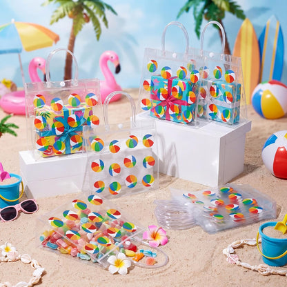 24 Pcs Capri Lemon Party Gift Bags Clear Blue Tiles Lemon Goodie Bags with Handle 8 x 8 x 3.15 Inch Return Gift Wrap Totes Italian Gifts for Women Guests Amalfi Coast Party Birthday Supplies