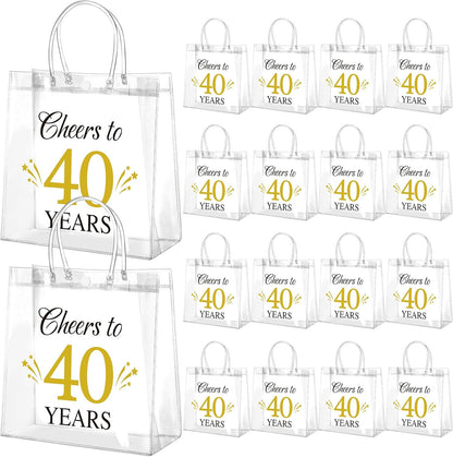 24 Pcs Capri Lemon Party Gift Bags Clear Blue Tiles Lemon Goodie Bags with Handle 8 x 8 x 3.15 Inch Return Gift Wrap Totes Italian Gifts for Women Guests Amalfi Coast Party Birthday Supplies