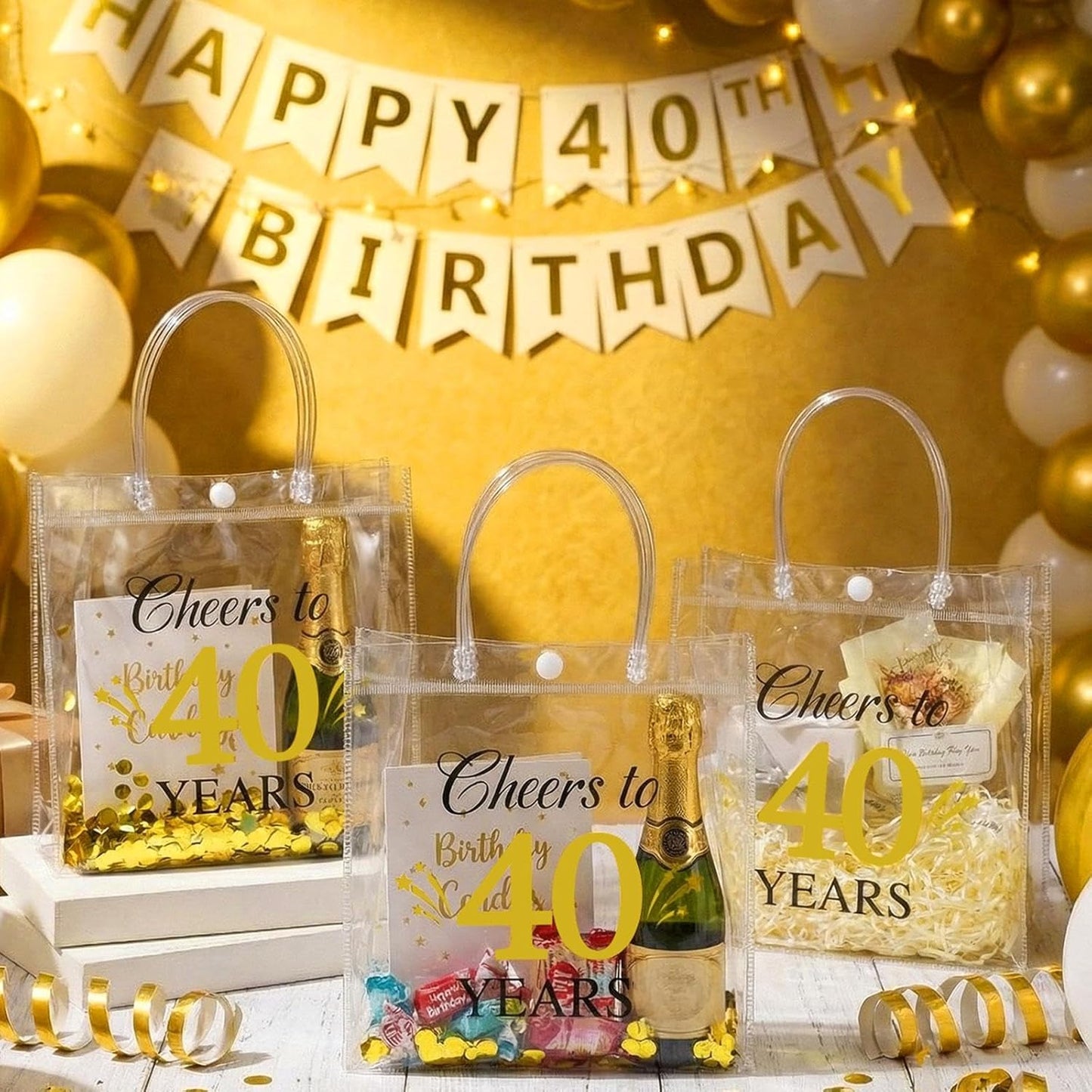 24 Pcs Capri Lemon Party Gift Bags Clear Blue Tiles Lemon Goodie Bags with Handle 8 x 8 x 3.15 Inch Return Gift Wrap Totes Italian Gifts for Women Guests Amalfi Coast Party Birthday Supplies