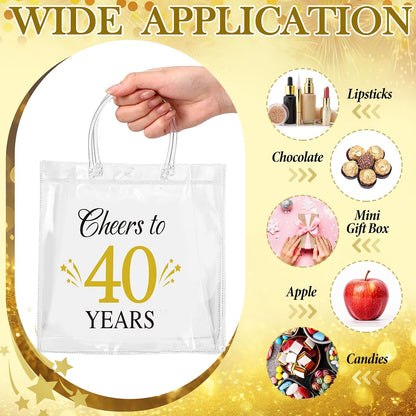 24 Pcs Capri Lemon Party Gift Bags Clear Blue Tiles Lemon Goodie Bags with Handle 8 x 8 x 3.15 Inch Return Gift Wrap Totes Italian Gifts for Women Guests Amalfi Coast Party Birthday Supplies