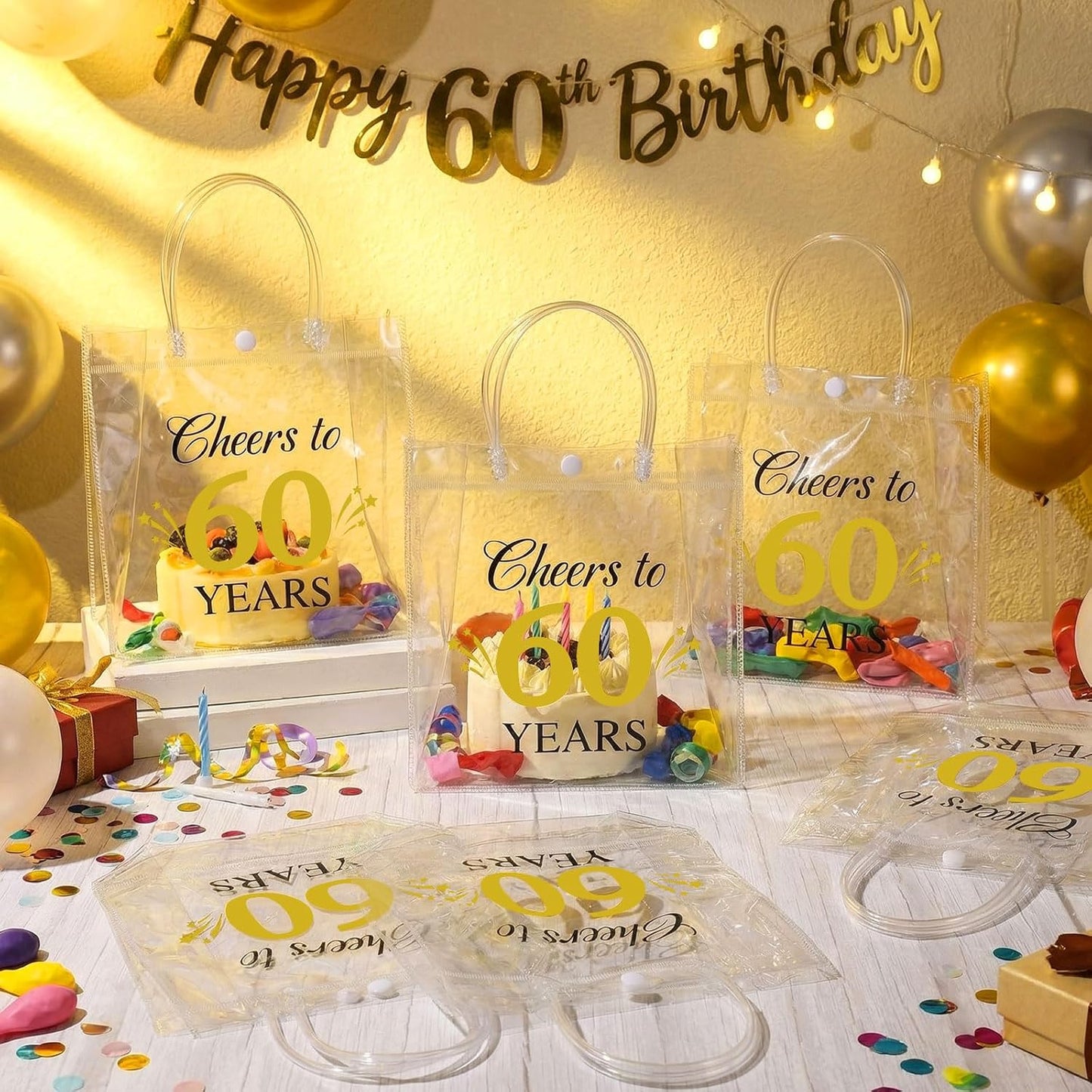 24 Pcs Capri Lemon Party Gift Bags Clear Blue Tiles Lemon Goodie Bags with Handle 8 x 8 x 3.15 Inch Return Gift Wrap Totes Italian Gifts for Women Guests Amalfi Coast Party Birthday Supplies