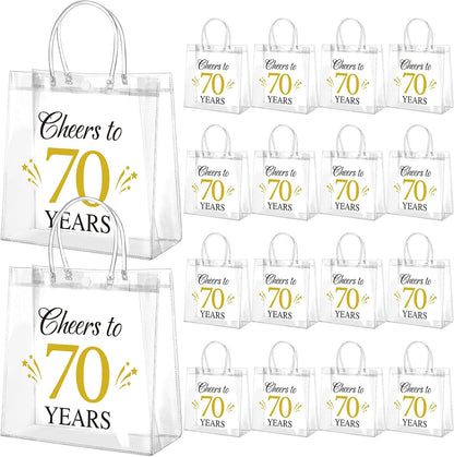 24 Pcs Capri Lemon Party Gift Bags Clear Blue Tiles Lemon Goodie Bags with Handle 8 x 8 x 3.15 Inch Return Gift Wrap Totes Italian Gifts for Women Guests Amalfi Coast Party Birthday Supplies