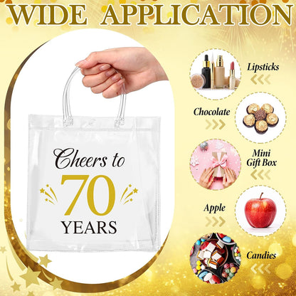 24 Pcs Capri Lemon Party Gift Bags Clear Blue Tiles Lemon Goodie Bags with Handle 8 x 8 x 3.15 Inch Return Gift Wrap Totes Italian Gifts for Women Guests Amalfi Coast Party Birthday Supplies