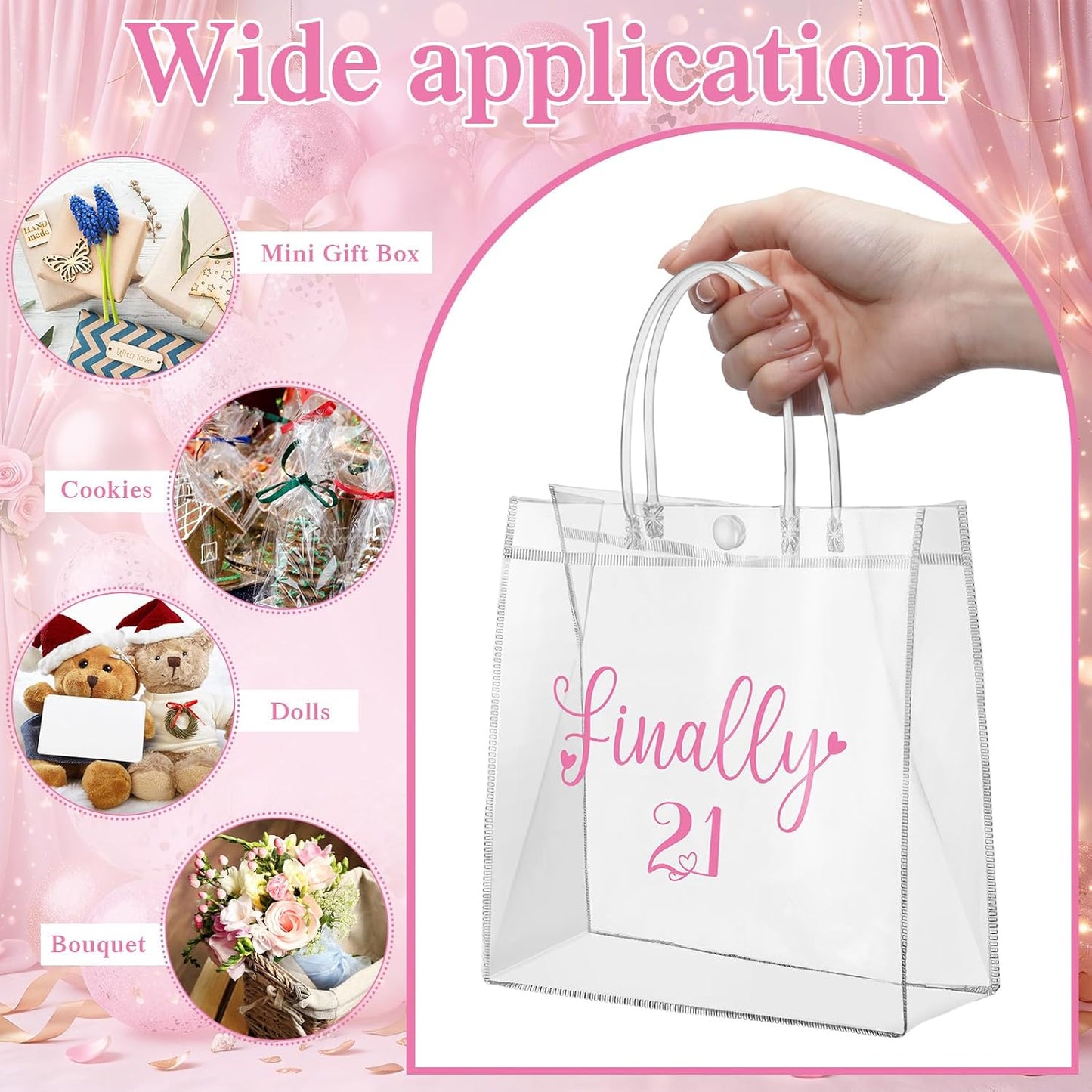 24 Pcs Capri Lemon Party Gift Bags Clear Blue Tiles Lemon Goodie Bags with Handle 8 x 8 x 3.15 Inch Return Gift Wrap Totes Italian Gifts for Women Guests Amalfi Coast Party Birthday Supplies