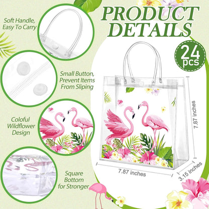24 Pcs Capri Lemon Party Gift Bags Clear Blue Tiles Lemon Goodie Bags with Handle 8 x 8 x 3.15 Inch Return Gift Wrap Totes Italian Gifts for Women Guests Amalfi Coast Party Birthday Supplies