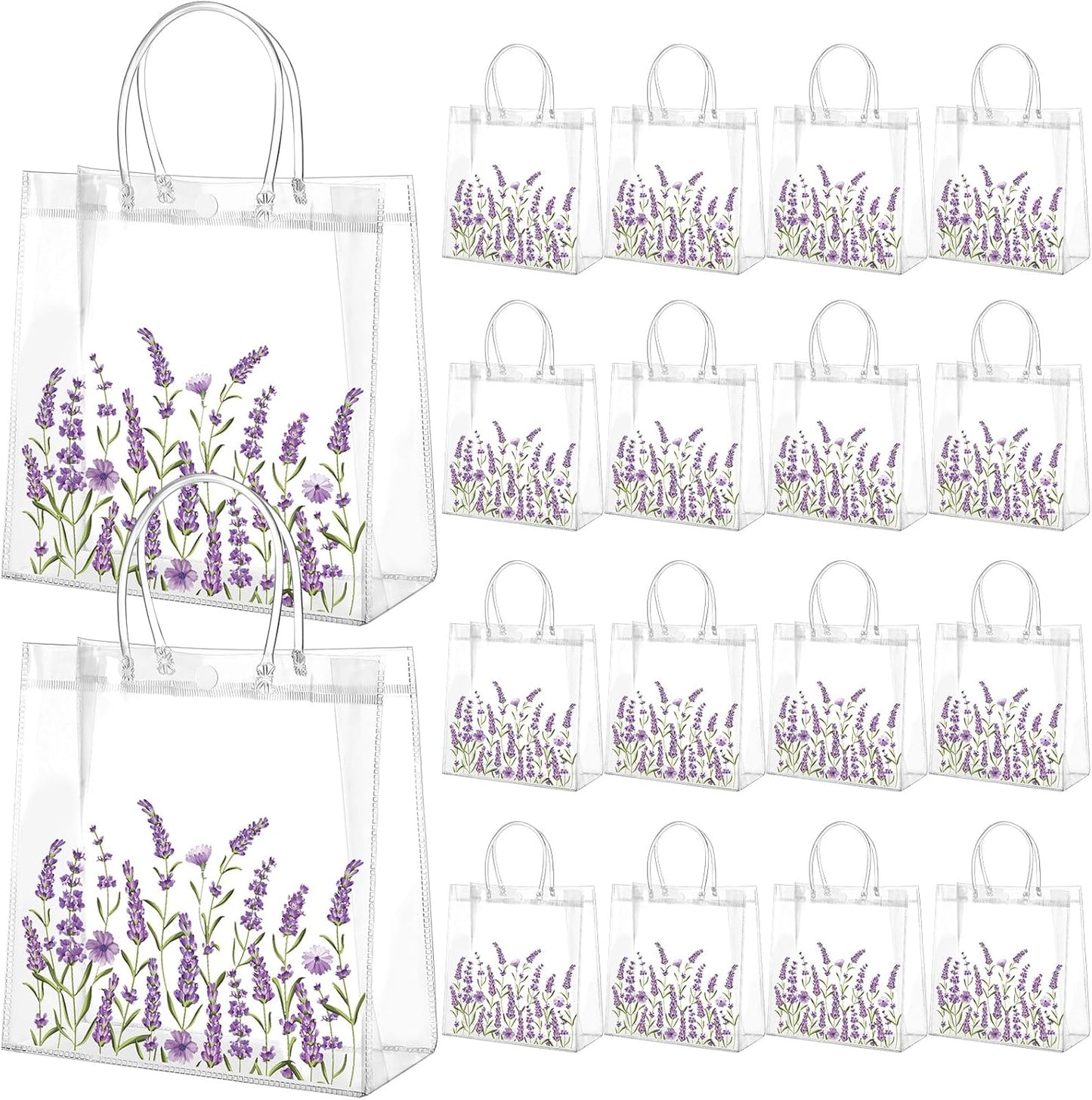 24 Pcs Capri Lemon Party Gift Bags Clear Blue Tiles Lemon Goodie Bags with Handle 8 x 8 x 3.15 Inch Return Gift Wrap Totes Italian Gifts for Women Guests Amalfi Coast Party Birthday Supplies