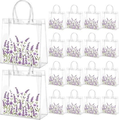 24 Pcs Capri Lemon Party Gift Bags Clear Blue Tiles Lemon Goodie Bags with Handle 8 x 8 x 3.15 Inch Return Gift Wrap Totes Italian Gifts for Women Guests Amalfi Coast Party Birthday Supplies