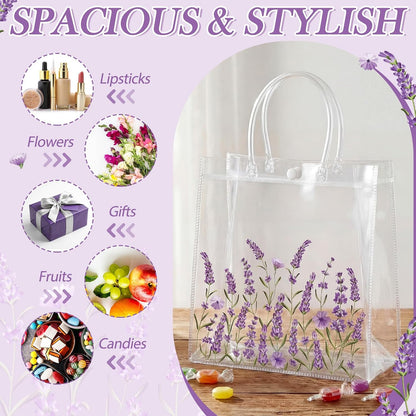 24 Pcs Capri Lemon Party Gift Bags Clear Blue Tiles Lemon Goodie Bags with Handle 8 x 8 x 3.15 Inch Return Gift Wrap Totes Italian Gifts for Women Guests Amalfi Coast Party Birthday Supplies