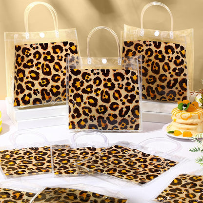 24 Pcs Capri Lemon Party Gift Bags Clear Blue Tiles Lemon Goodie Bags with Handle 8 x 8 x 3.15 Inch Return Gift Wrap Totes Italian Gifts for Women Guests Amalfi Coast Party Birthday Supplies