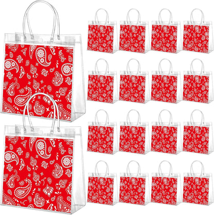 24 Pcs Capri Lemon Party Gift Bags Clear Blue Tiles Lemon Goodie Bags with Handle 8 x 8 x 3.15 Inch Return Gift Wrap Totes Italian Gifts for Women Guests Amalfi Coast Party Birthday Supplies