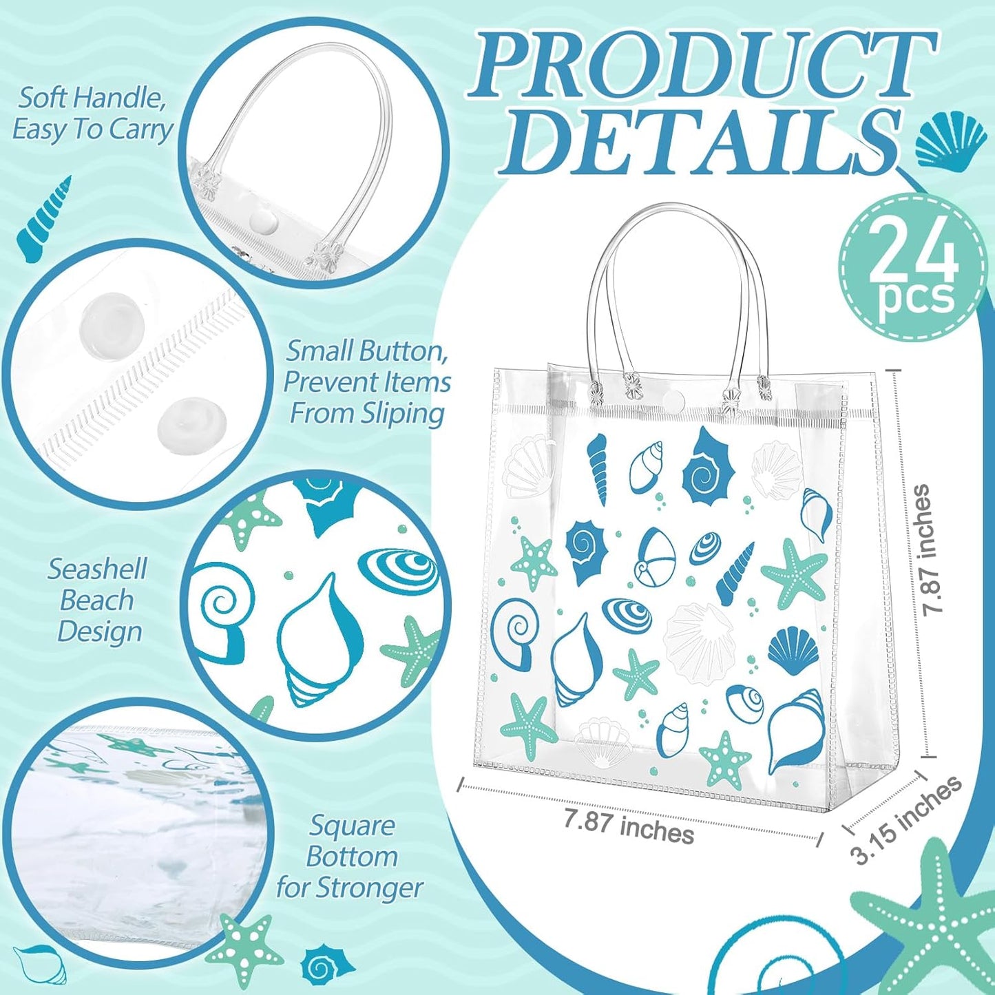24 Pcs Capri Lemon Party Gift Bags Clear Blue Tiles Lemon Goodie Bags with Handle 8 x 8 x 3.15 Inch Return Gift Wrap Totes Italian Gifts for Women Guests Amalfi Coast Party Birthday Supplies