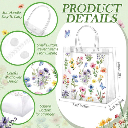 24 Pcs Capri Lemon Party Gift Bags Clear Blue Tiles Lemon Goodie Bags with Handle 8 x 8 x 3.15 Inch Return Gift Wrap Totes Italian Gifts for Women Guests Amalfi Coast Party Birthday Supplies