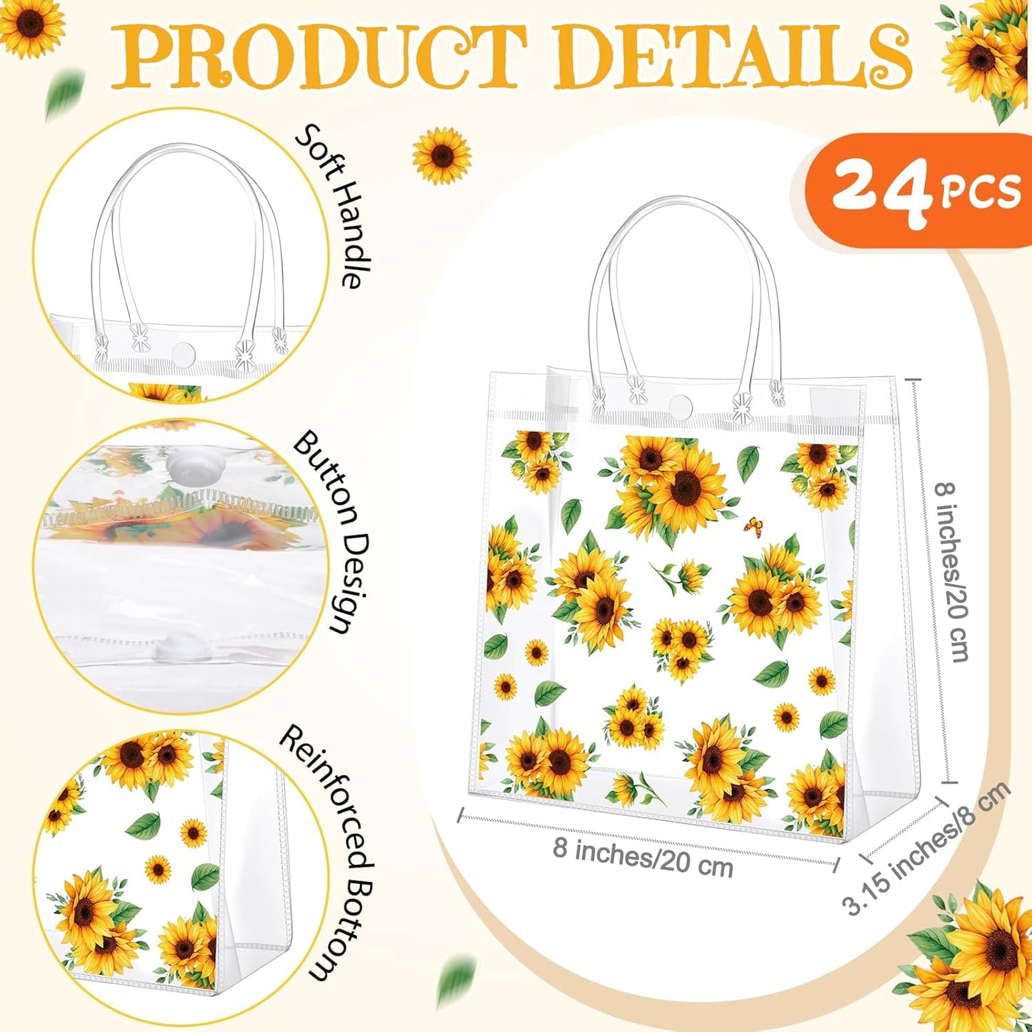 24 Pcs Capri Lemon Party Gift Bags Clear Blue Tiles Lemon Goodie Bags with Handle 8 x 8 x 3.15 Inch Return Gift Wrap Totes Italian Gifts for Women Guests Amalfi Coast Party Birthday Supplies