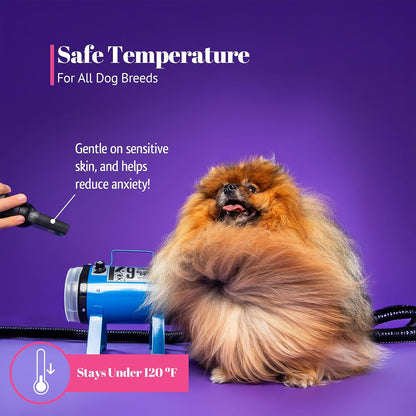 K9 Fluffer Dog Dryer – Powerful, Portable Grooming Blower for Dogs and Pets, Yellow