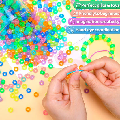 Glitter Pony Beads(1000pcs Dark Yellow Glitter), Beads for Jewelry Making, Beading Supplies, Arts & Crafts Materials for Jewelry Making.